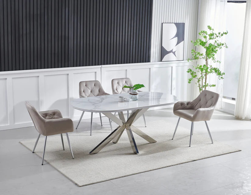 Table à Manger OPHÉLIA – Ovale Céramique – 150 cm