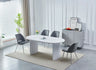 Table à Manger Ovale 180 cm – Céramique Blanche – Design Contemporain